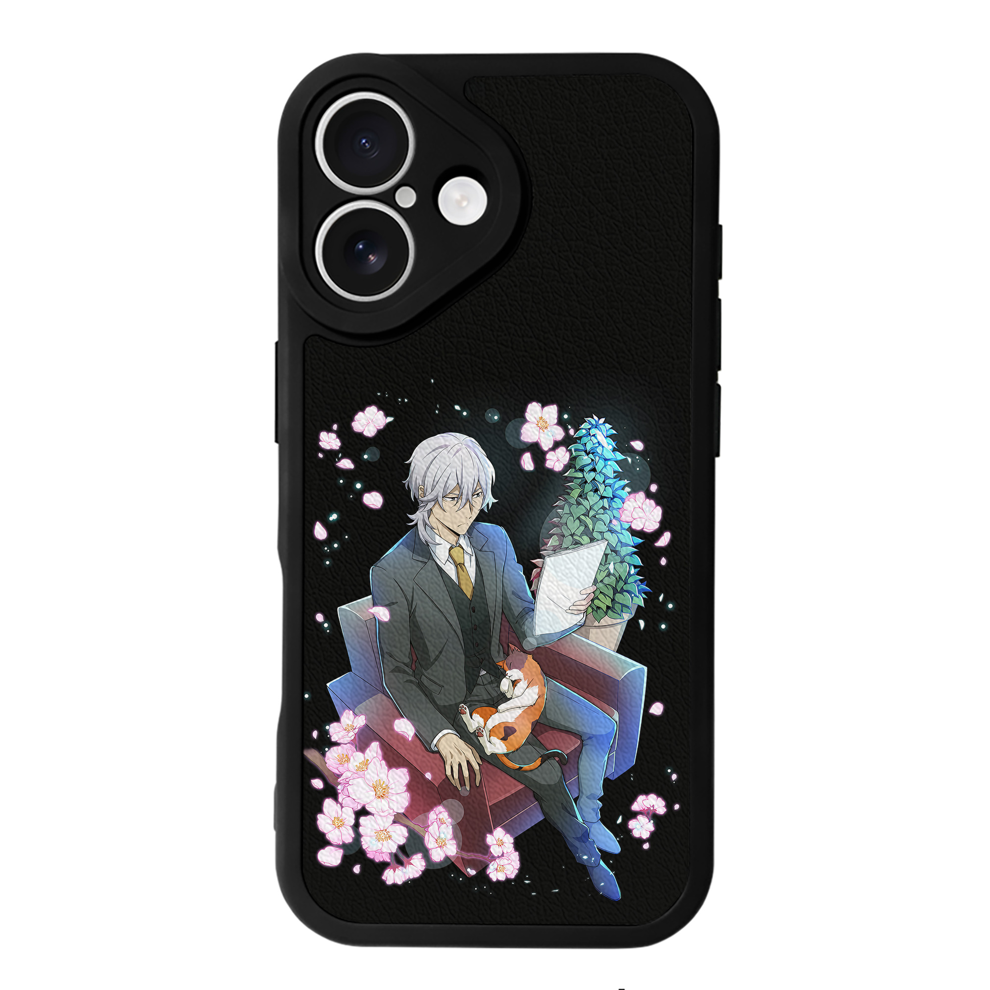 （画像用） 文豪ストレイドッグス Bungo Stray Dogs 【iPhone 16シリーズ対応】シリコンスマホケース（レザー調） 材質：シリコン